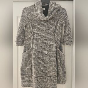 Signature by Robbie Bee Black and White Cowl Neck Sweater